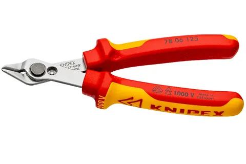 Obcinaki boczne precyzyjne KNIPEX Super Knips VDE 125 mm - 54 HRC