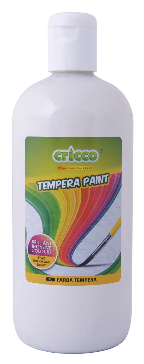 Farba tempera Cricco 500 ml biała