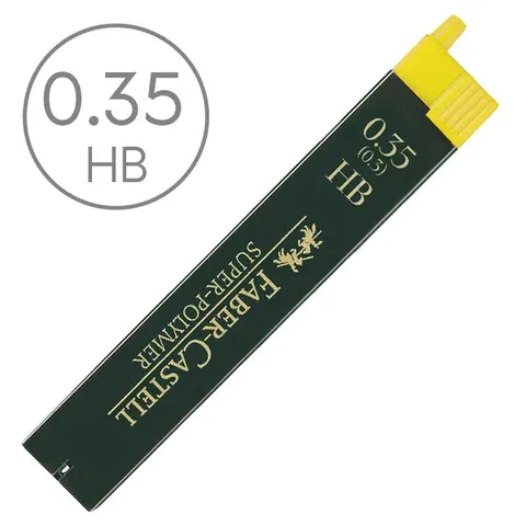 Wkłady do ołówka automatycznego Faber Castell - 0.35 mm (0.3 mm), HB