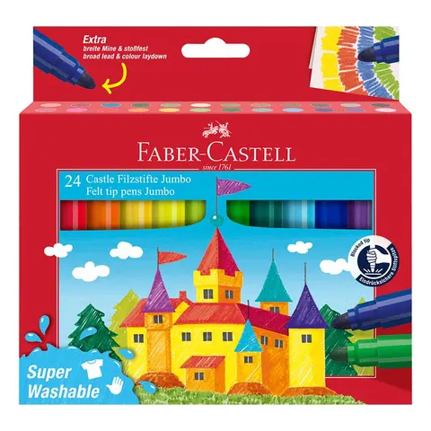 Flamastry Faber-Castell Jumbo zestaw 24 szt.