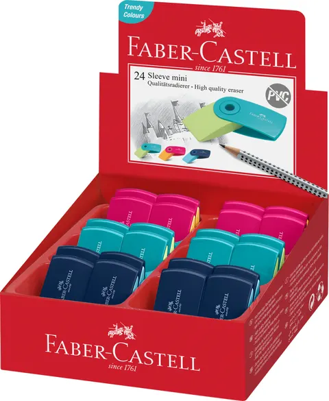 Gumka sleeve mini kolory trend Faber-Castell