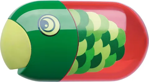Temperówka podwójna z gumką rybka Faber-Castell