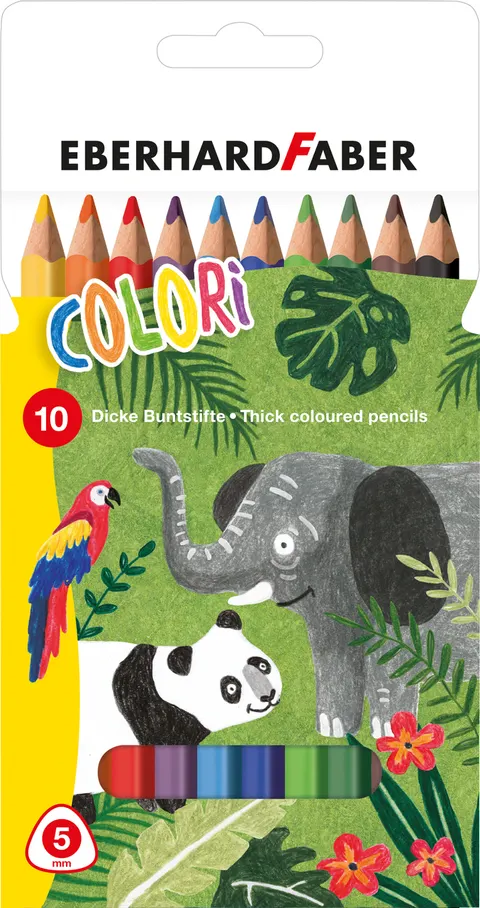 KREDKI TRÓJKĄTNE COLORI JUMBO 10 SZT. EBERHARD FABER_x000D_