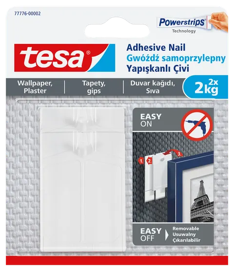 Gwóźdź samoprzylepny do tapet tesa 2 kg biały