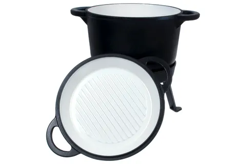 Kociołek żeliwny emaliowany 10 l - 3w1