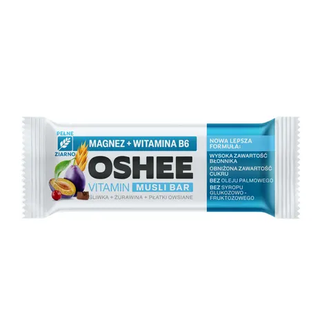 OSHEE Baton Vitamin Musli bar śliwka - żurawina 40g