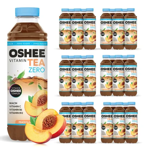 36x OSHEE Vitamin Tea ZERO brzoskwinia 555 ml