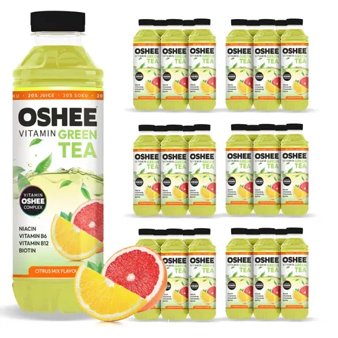 36x OSHEE Vitamin Green Tea Citrus Mix 555 ml