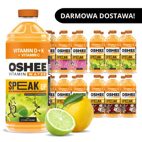 24x OSHEE Vitamin Water D + K 1100 ml SPEAK UP