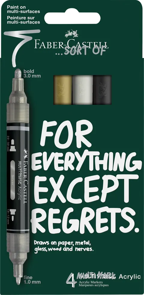 Marker akrylowy multimark 4 kol. classics Faber-Castell