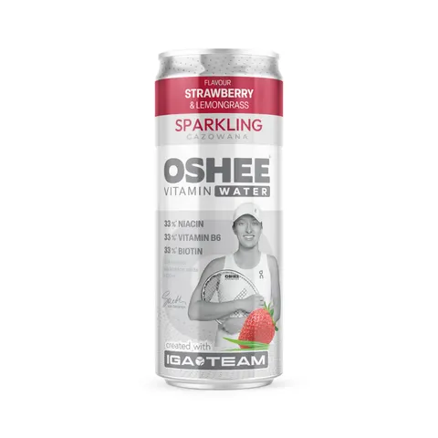 OSHEE Vitamin Water Sparkling truskawka - trawa cytrynowa 330 ml