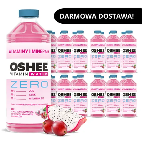 24x OSHEE Vitamin Water ZERO witaminy + minerały 1100 ml