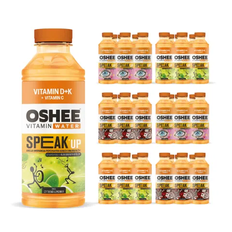 36x OSHEE Vitamin Water D + K 555 ml SPEAK UP