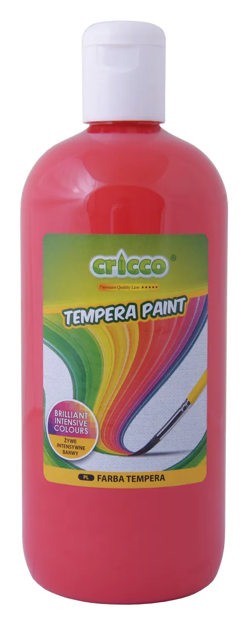 Farba tempera Cricco 500 ml czerwona