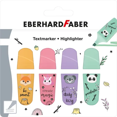 Zakreślacze mini zwierzątka 4 szt. eberhard faber