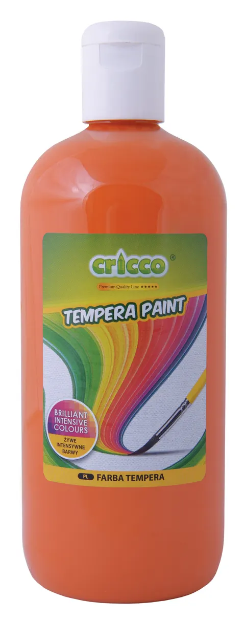 Farba tempera Cricco 500 ml pomarańczowa