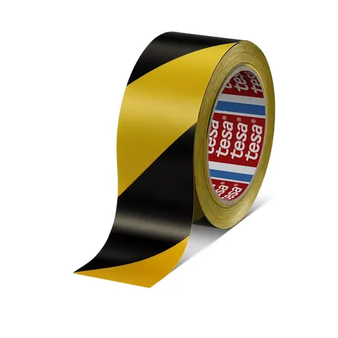 Taśma ostrzegawcza tesa czarno-żółta 33M x 50 mm