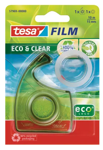 Taśma biurowa tesafilm eco&clear 33M X19 mm + dyspenser easy cut