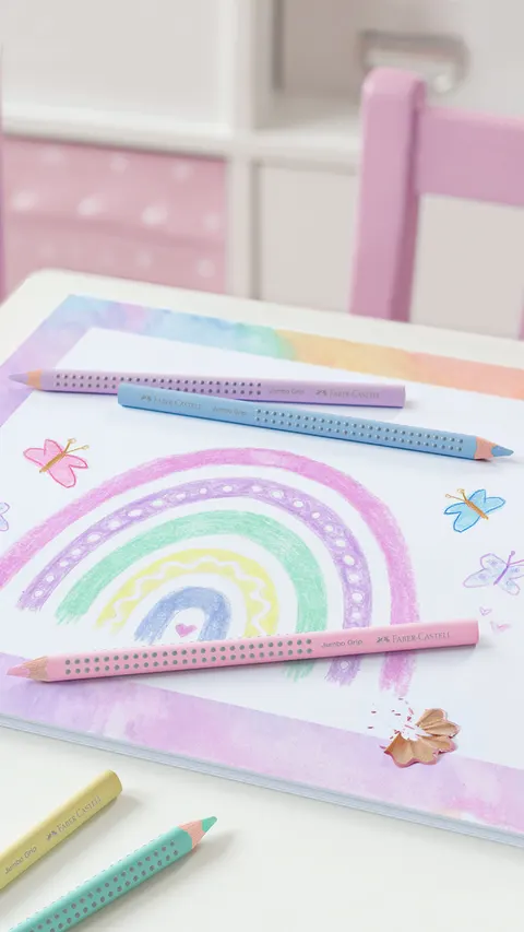 Kredki jumbo grip 5 kol. pastelowych Faber-Castell