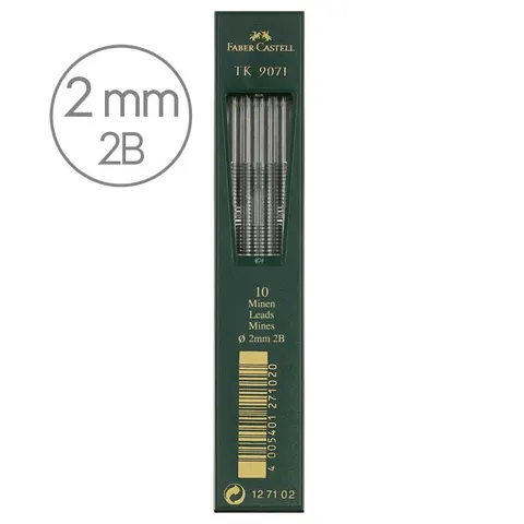 Wkład grafitowy 9071 2B 2 mm TB/10 Faber-Castell