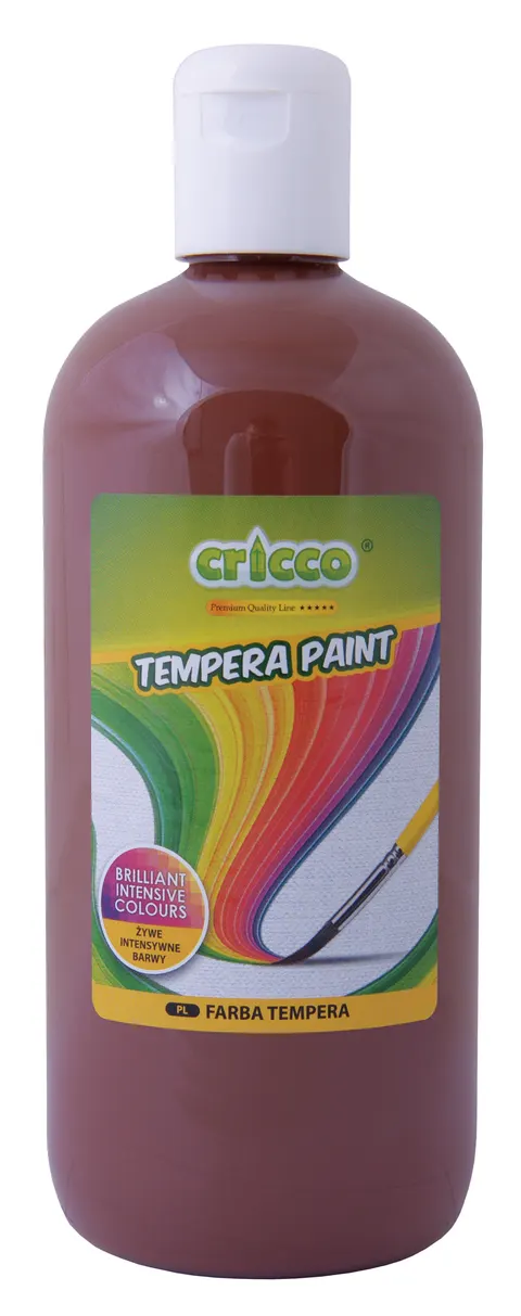 Farba tempera Cricco 500 ml brązowa
