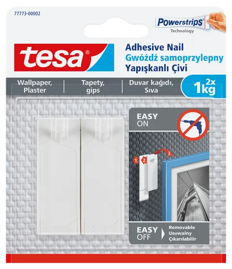 Gwóźdź samoprzylepny do tapet tesa 1 kg biały