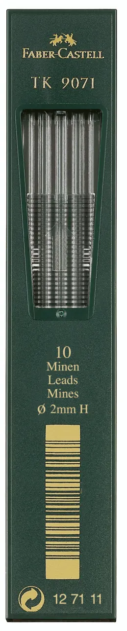 Wkład grafitowy 9071 h 2 mm TB/10 Faber-Castell