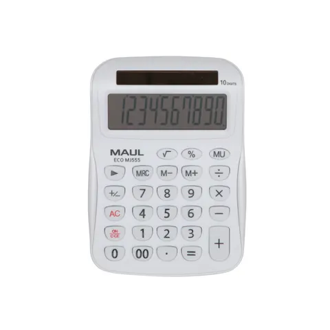 Kalkulator biurkowy eco mj 555,10-POZYCYJNY, biały Maul