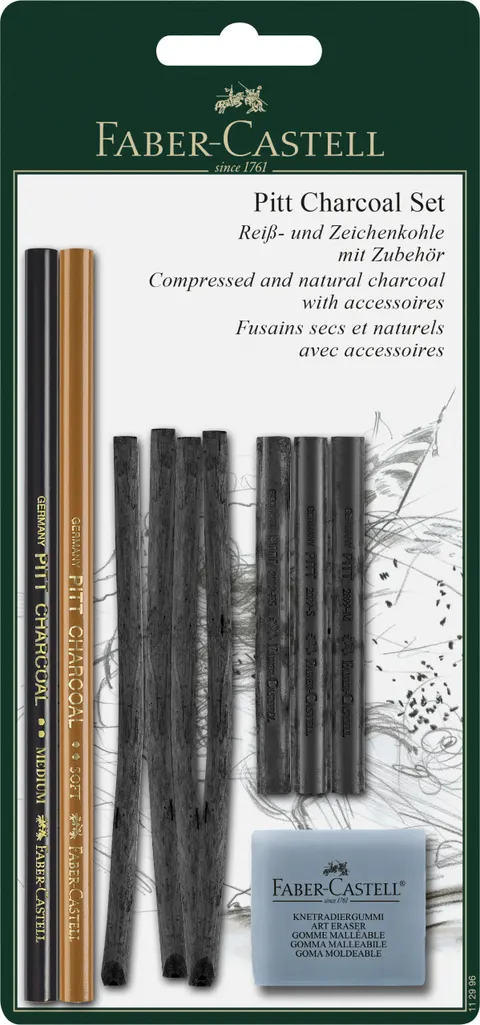 Pitt monochrome węgiel w zestawie bc Faber-Castell