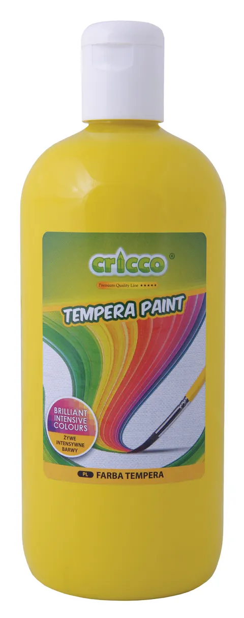 Farba tempera Cricco 500 ml żółta