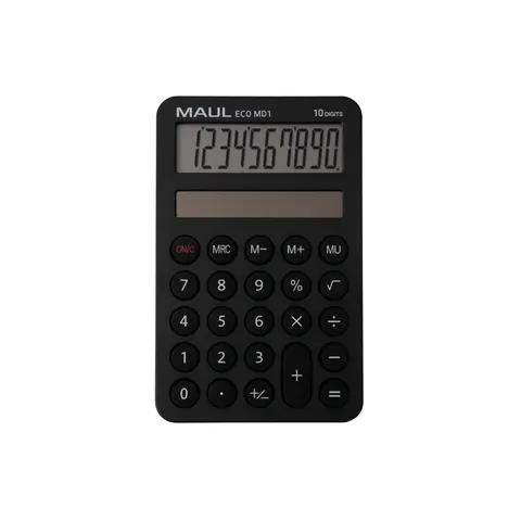 Kalkulator kieszonkowy eco md 1,10-POZYCYJNY, czarny Maul