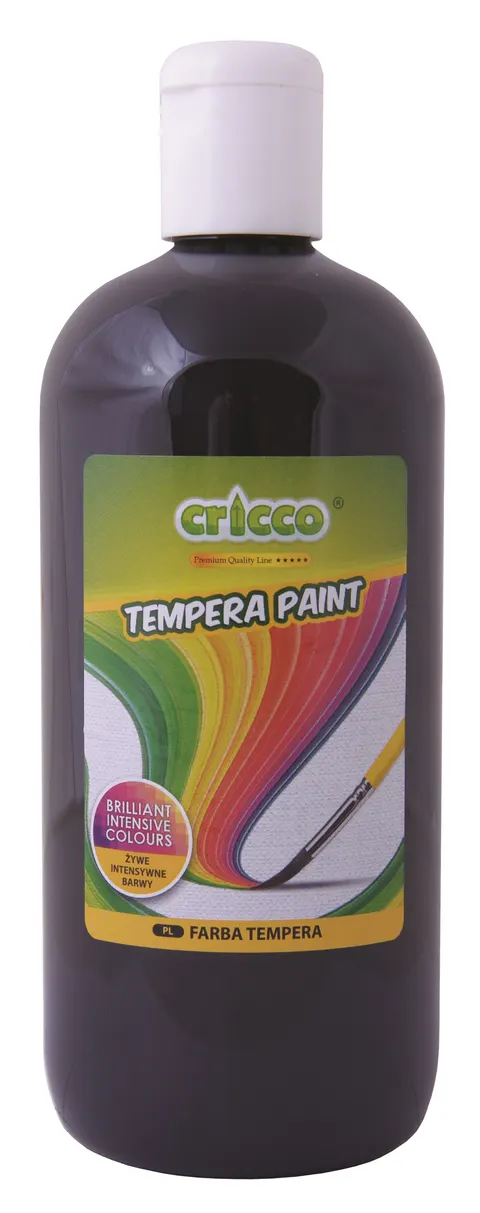 Farba tempera Cricco 500 ml czarna
