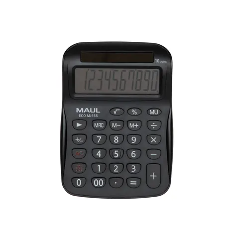 Kalkulator biurkowy eco mj 555,10-POZYCYJNY, czarny Maul