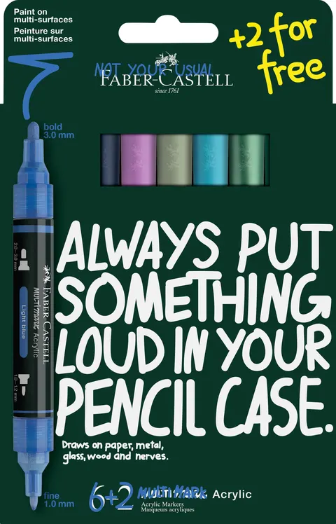Marker akrylowy multimark 8 kol. frost Faber-Castell