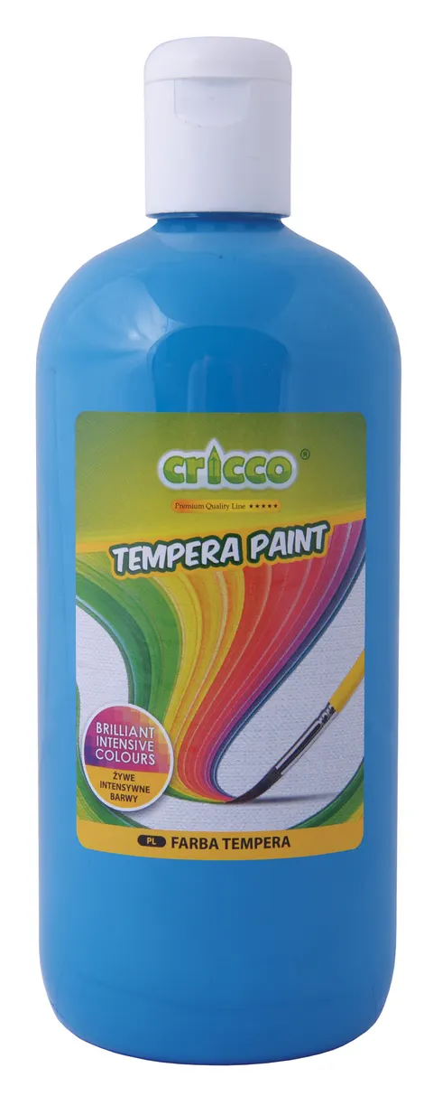 Farba tempera Cricco 500 ml jasna niebieska