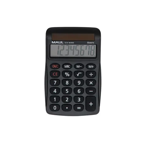 Kalkulator biurkowy eco mj 455,8-POZYCYJNY, czarny Maul