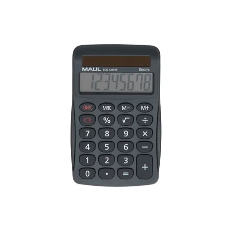 Kalkulator biurkowy eco mj 455,8-POZYCYJNY, szary Maul