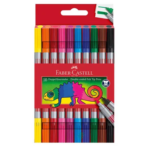 Flamastry dwustronne Faber-Castell 10 szt.