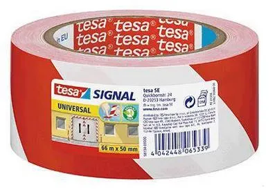 Taśma tesapack PP marking y/b 66MX50 mm biało-czerwona