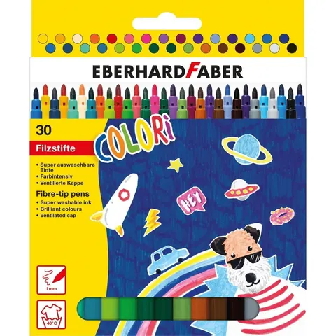 FLAMASTRY COLORI 30 SZT. OPAKOWANIE KARTONOWE EBERHARD FABER_x000D_