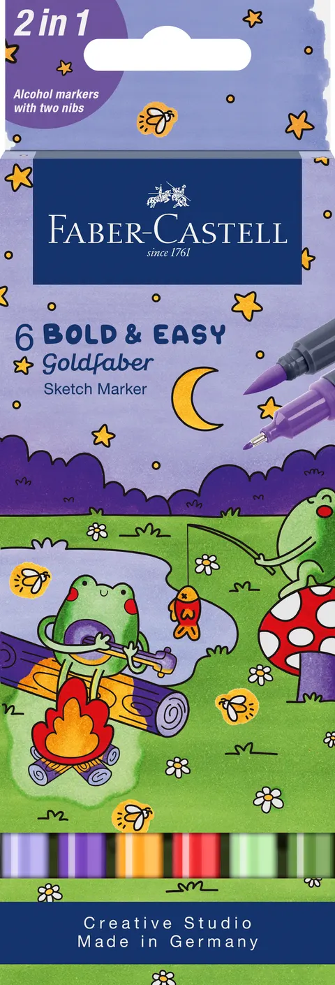 Pisak goldfaber sketch dwustronny zestaw bold easy 6 kol. Faber-Castell