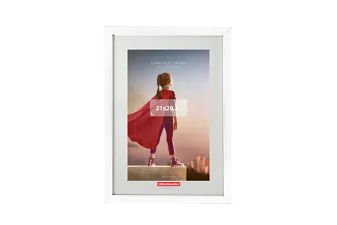 RAMKA NA ZDJĘCIA 500x400mm W RAMIE PLASTIKOWEJ BIAŁEJ MEMOBOARDS