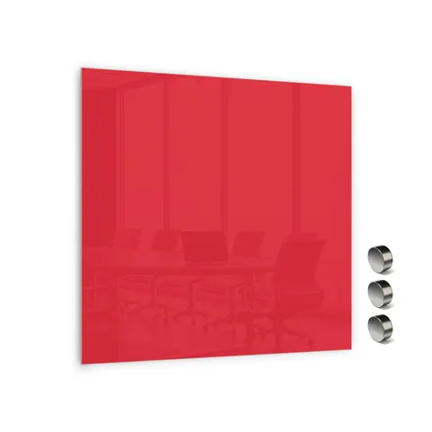 Tablica szklana magnetyczna 1000X1000MMCZERWONA (031)