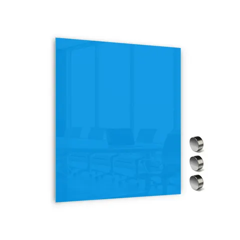 Tablica szklana magnetyczna 800X600MMNIEBIESKA (053)