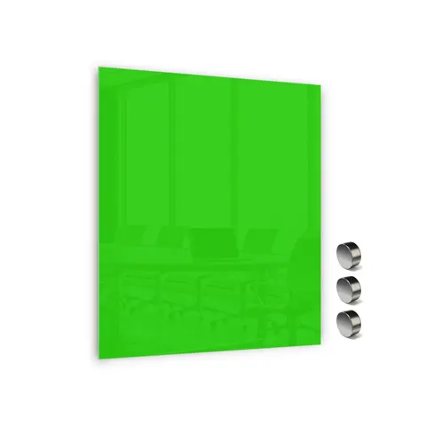 Tablica szklana magnetyczna 800X600MMZIELONA (064)