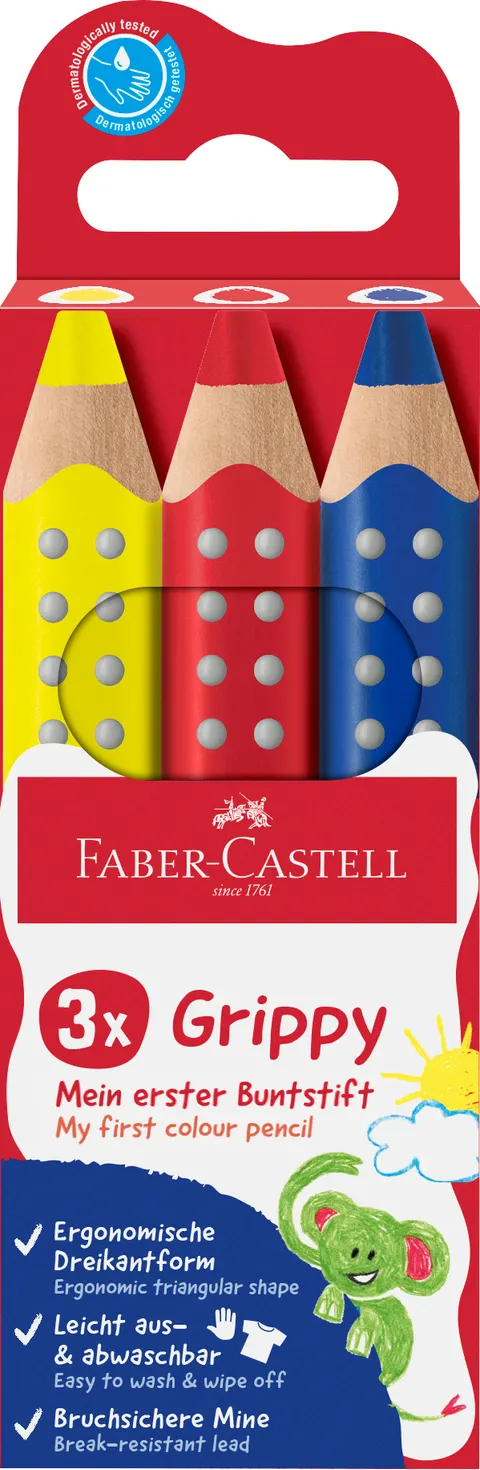 Kredki grippy 3 kol. Faber-Castell
