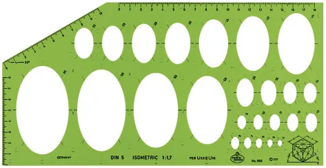 Szablon elipsy isometric 960 Faber-Castell