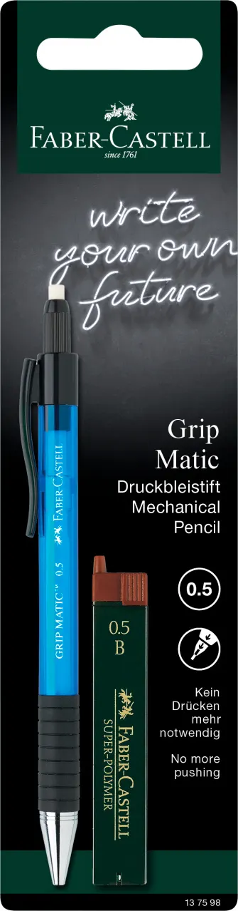 Ołówek aut. grip matic 1375 0,5 mm + 12 wkładów Faber-Castell