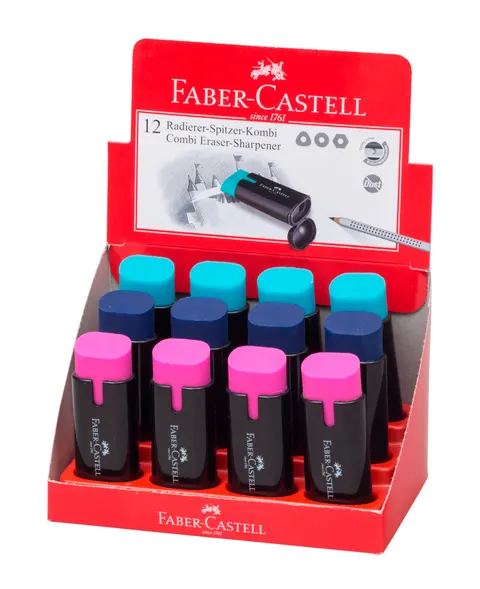 Temperówka podwójna z gumką combi Faber-Castell