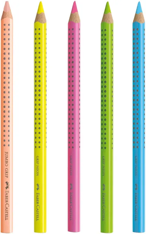 Kredki jumbo grip 5 kol. neon opakowanie kartonowe Faber-Castell